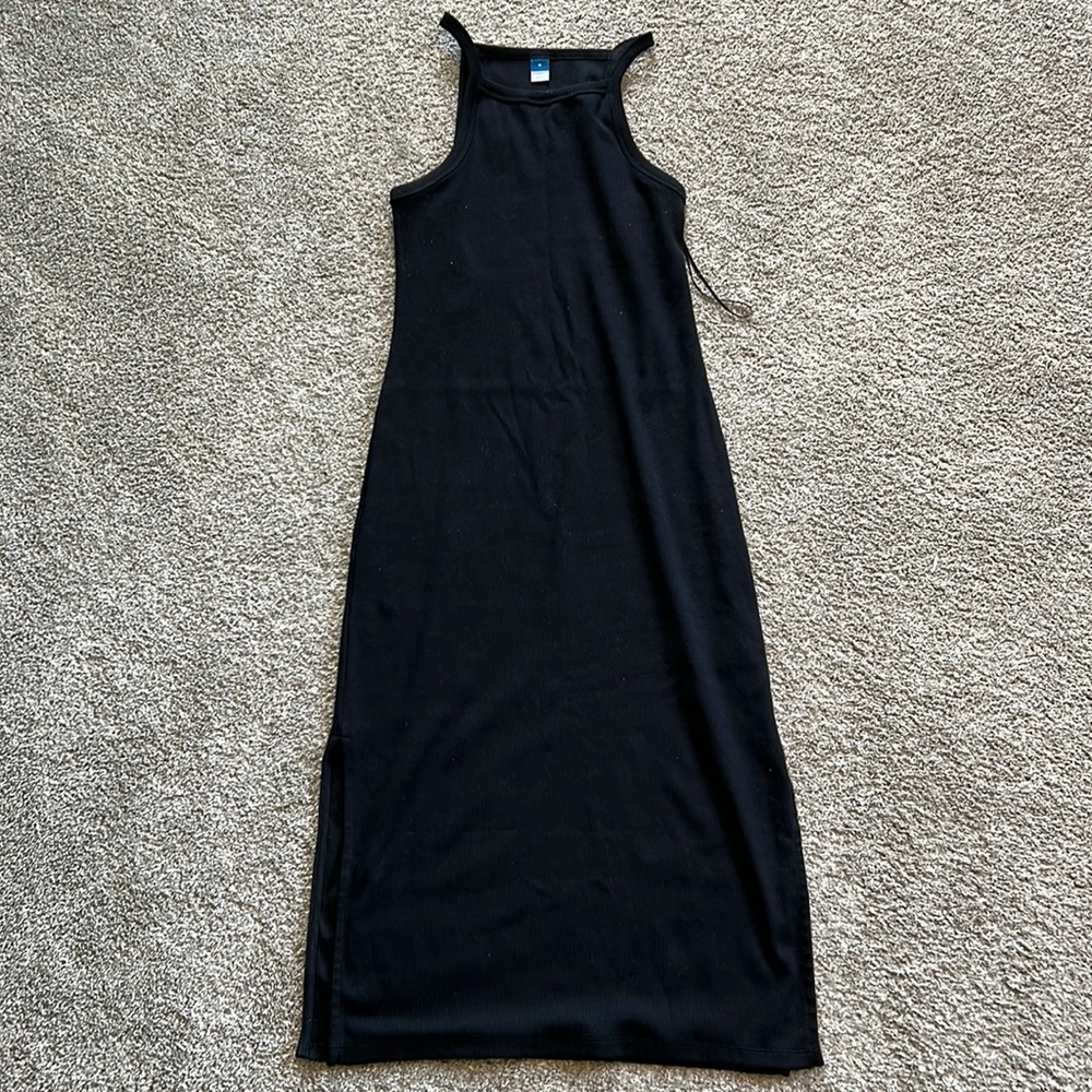 Old Navy black bodycon midi tank dress size M